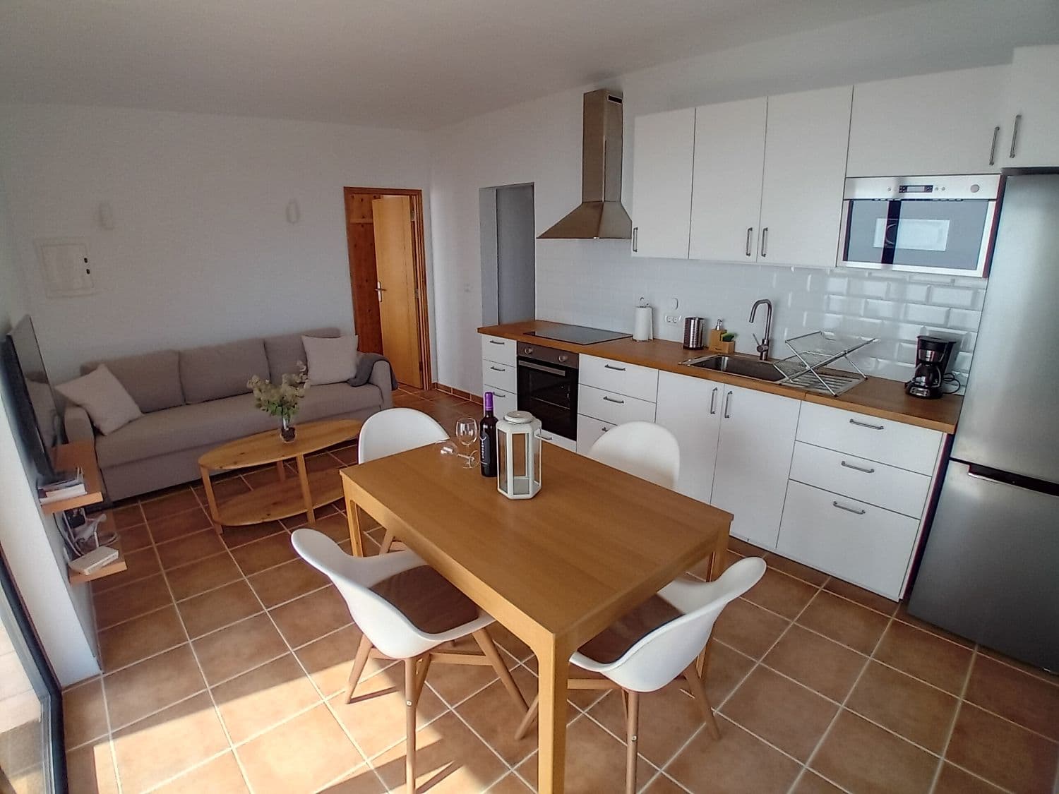 Kitchen and living room